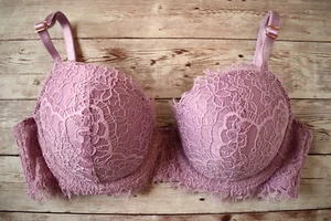 Victoria's Secret 32C *DREAM ANGELS* LINED DEMI LACE BRA *Cyclamen Purple* - Picture 1 of 5