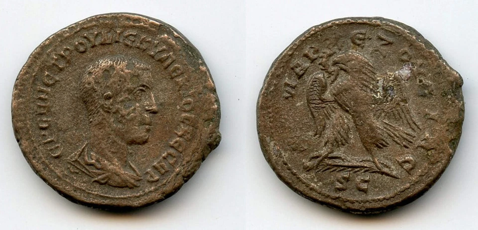 Billon tetradrachm of Herennius Etruscus (250-251 AD), Antioch, Roman Empire (Pr - Image 1 of 1