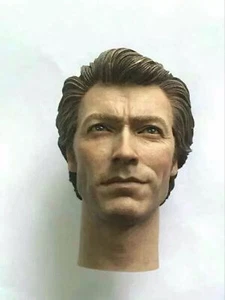 1:6 Detective Clint Eastwood Head Sculpt Carved For 12" Male HT Figure Body Mode - Picture 1 of 3