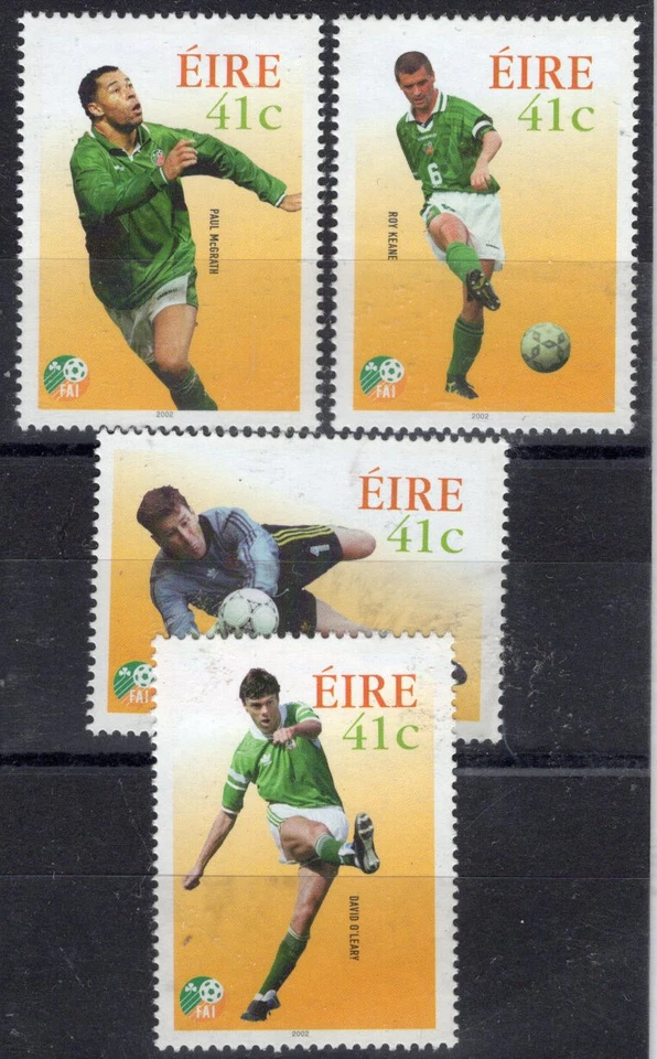 FÚTBOL CON TAZA, 2002, IRLANDA, YV # 1442/5, MNH Foto 1 de 1