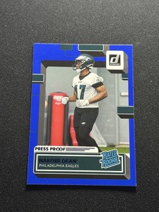 2022 Donruss Football Nakobe Dean Blue Press Proof #387 Eagles Rated Rookie RC