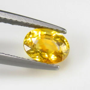 1.50 Ct Natural Very Good Luster Yellow Sapphire Beautiful Oval Cut,Sri Lanka - Picture 1 of 2