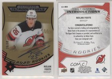 2020-21 Ultimate Collection Introductions Gold /50 Nolan Foote Rookie Auto RC