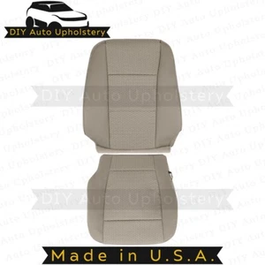 2015-2019 For Ford F150 Driver Top/Bottom Cloth Seat Covers Tan - Picture 1 of 18