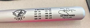 #19 Tony Gwynn Commemorative 28" Silver Bat Celebrating 20 Yrs San Diego Padres - Picture 1 of 4