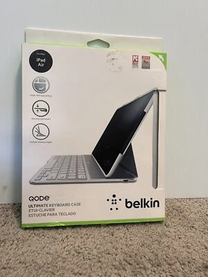 Brand New Sealed Belkin QODE Ultimate Keyboard Case iPad Air 1st Gen - Silver - Image 1 of 4