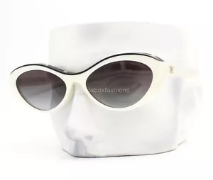 Chanel Sunglasses ch5416A 1763/S6 Creamy White & Black Pale Gold CC w/case NWT - Picture 1 of 13