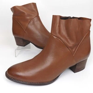 NEW! Paul Green Nelly Leather Ankle Brown Women's Booties Size 6.5 US, Display - Picture 1 of 11