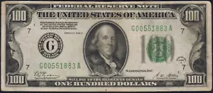 Fr.2151-G 1928A Chicago $100 Gold on Demand Federal Reserve Note VF Pen - Picture 1 of 2