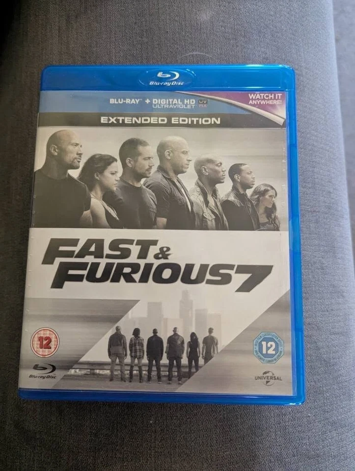 FAST AND FURIOUS 7 - BLU RAY EXTENDED EDITION - VIN DIESEL - THE ROCK - FREEPOST - Image 1 of 1