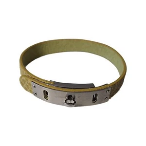 Fossil Damen Armband Edelstahl gold Leder gelb JF00226040 - Bild 1 von 2