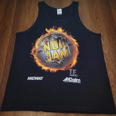 Винтажная футболка 90-х NBA Jam промо видеоигра майка XL Sega Nintendo ACCLAIM - Изображение 1 из 4