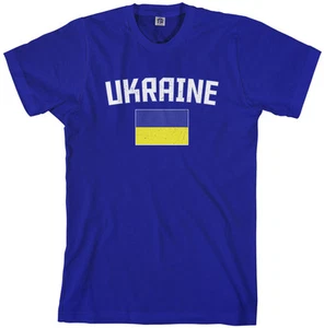 Camiseta Threadrock Para Hombre Bandera de Ucrania Kiev Europa - Imagen 1 de 8
