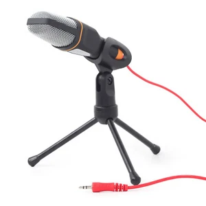 Microphone de bureau pour ordinateur portable avec trépied prise jack 3,5 mm SKYPE/TEAMS/ZOOM 1,2 m - Photo 1/4