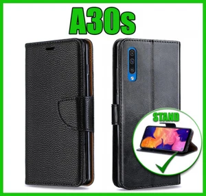 Flip Cover Custodia Magnetica per Samsung Galaxy A30s Pelle Portafoglio a Libro - Foto 1 di 8