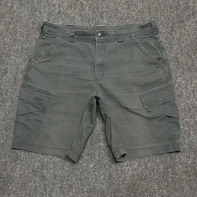 Pantalones Cortos Carga Duluth Para Hombre Talla 40 Lona Ropa de Trabajo Senderismo Utilidad Elastizados Gris Foto 1 de 4