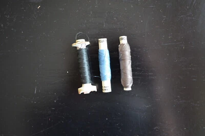 Obergarne Baumwolle in schwarz, weiß, blau, braun Restbestand - OVP Lagerspuren - Bild 1 von 2