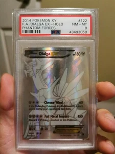 2014 Pokemon XY Full Art Dialga Ex Holo PSA 8 Phantom Forces 122/119 Card 122 - Picture 1 of 2