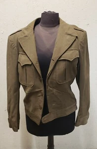 Vintage 1950s Military Men's Green Wool Jacket Size 34 WWII Field Jacket ARMY - Picture 1 of 10