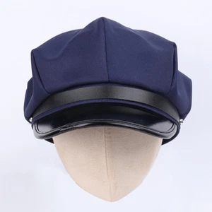 Men Army Hat Captain Performance Cap Soldier Fancy Dress Military Costume Brim - Picture 1 of 7