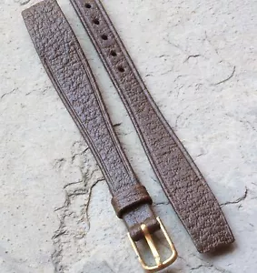 Correa de reloj Hirsch vintage para damas cuero silla de montar 12 mm extremo abierto para asas fijas - Imagen 1 de 3