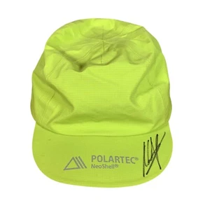 Polartec NeoShell Cycling Cap Yellow Waterproof Fleece Alberto Contador Signed - Picture 1 of 15