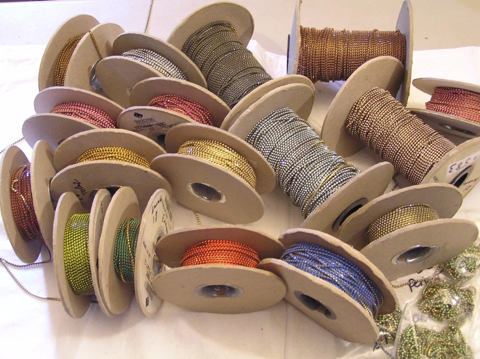 Conjunto de cadena de cristal de Swarovski de diamantes de imitación de 1,8 mm de colección de latón joyería artesanal Foto 1 de 1