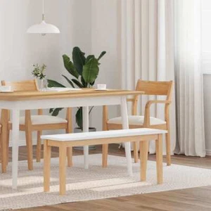 Bank 110 cm Massivholz Gummibaum - Bild 1 von 10