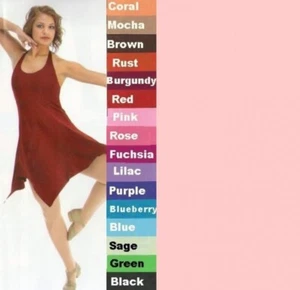 Vestido Halter ROSA Adulto Pequeño Disfraz de Baile Lírico Vestido de Ballet Nuevo - Imagen 1 de 5