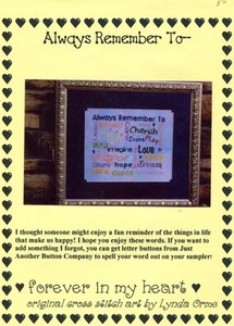 Gráfico de punto de cruz - Forever in My Heart - Always Remember To - Imagen 1 de 2