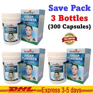 300 Kappen Healthway Schafe Plazenta Max 50000 mg nahrhafte Aura strahlende Haut kein Zucker - Bild 1 von 12