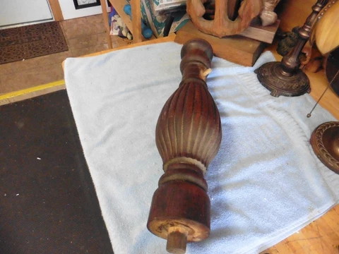 Vintage reclaimed hard wood Table Leg 24x6 Cover