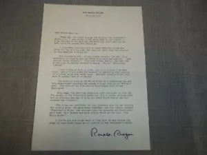Governor Ronald Regan Autopen Signed Letter - Picture 1 of 7