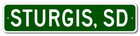 Sturgis, South Dakota Metal Wall Decor City Limit Sign - Aluminum
