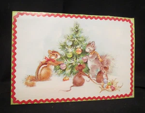 Vintage Chipmunk-Eichhörnchen-Mäuse-Dekorieren Weihnachtsbaum #3098 - Bild 1 von 2
