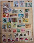 CHINA - LOT OF STAMPS ON PAGE - USED & MH - #564