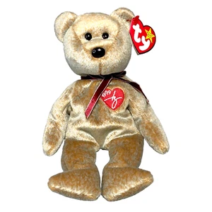 Ty Beanie Baby 1999 Signature Bear Plüsch nicht mehr produziert P.E. Pellets Tag Fehler MWMT - Bild 1 von 14