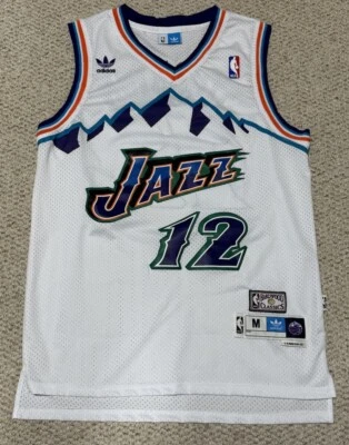 Camiseta deportiva de baloncesto clásica de madera dura Adidas Utah Jazz John Stockton de colección Foto 1 de 4
