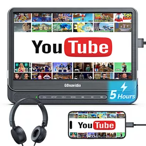 12" Car Headrest Monitor Portable DVD CD Player TV Screen HDMI USB Rechargeable - Picture 1 of 14