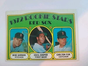 Tarjeta de béisbol 1972 Topps #79 Mike Garman/Cecil Cooper/Carlton Fisk - Imagen 1 de 14