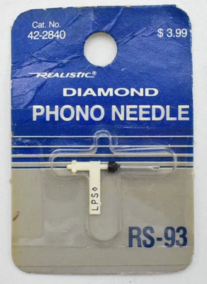 Realistic Diamond Phono Needle RS-93 Cat No 42-2840 - New Old Stock - Image 1 of 3
