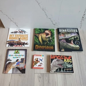 Kids Dinosaur Books Lot Encyclopedia ABC Favorite Dinosaurs 6 pc Bundle - Imagen 1 de 3