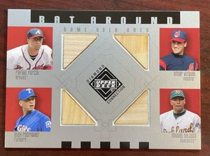 2002 UD Bat Around Quad #BR-EVRT FURCAL VIZQUEL RODRIGUEZ TEJADA RELIC INSERT - Picture 1 of 2