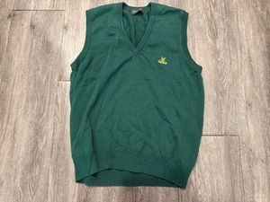 Chaleco de golf de lana Glenmuir Prestwick Jumper L para hombre cuello en V verde sin mangas merino - Imagen 1 de 7