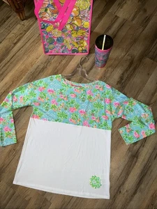 Disney X Lilly Pulitzer Mickey Minnie Finn Camisa Manga Larga Top Mujer Talla Pequeña - Imagen 1 de 18