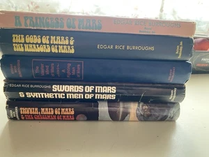 Vintage Lot of 5 Edgar Rice Burroughs Hardcover Books - Swords of Mars, more - Picture 1 of 4