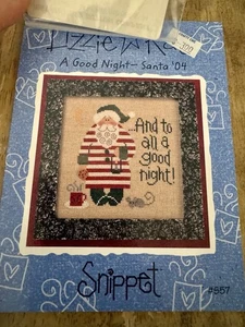 Lizzie Kate A Good Night Santa 04 With Embellishments Cross Stitch Pattern - Picture 1 of 3