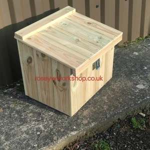Haustür Paketkasten aus Holz mit Holzdeckel. Veranda Paket Aufbewahrungsbox. - Bild 1 von 1
