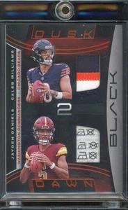 2024 Black Jayden Daniels Caleb Williams Dual Patch Laundry Tag 11/50 RC - Picture 1 of 2