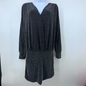 Vestido de club de cóctel Marilyn Monroe para mujer XS negro plateado adornado metálico - Imagen 1 de 14